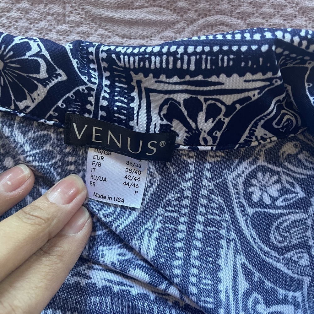 Blue printed romper